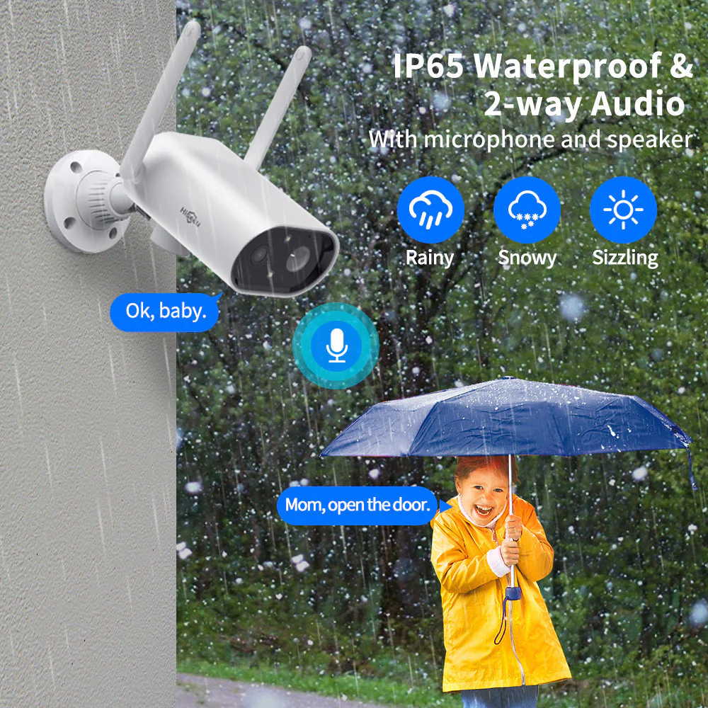 Home Security Camera Rechargeable Outdoor Waterproof Security Camera + 32GB Sd Card - Image 2