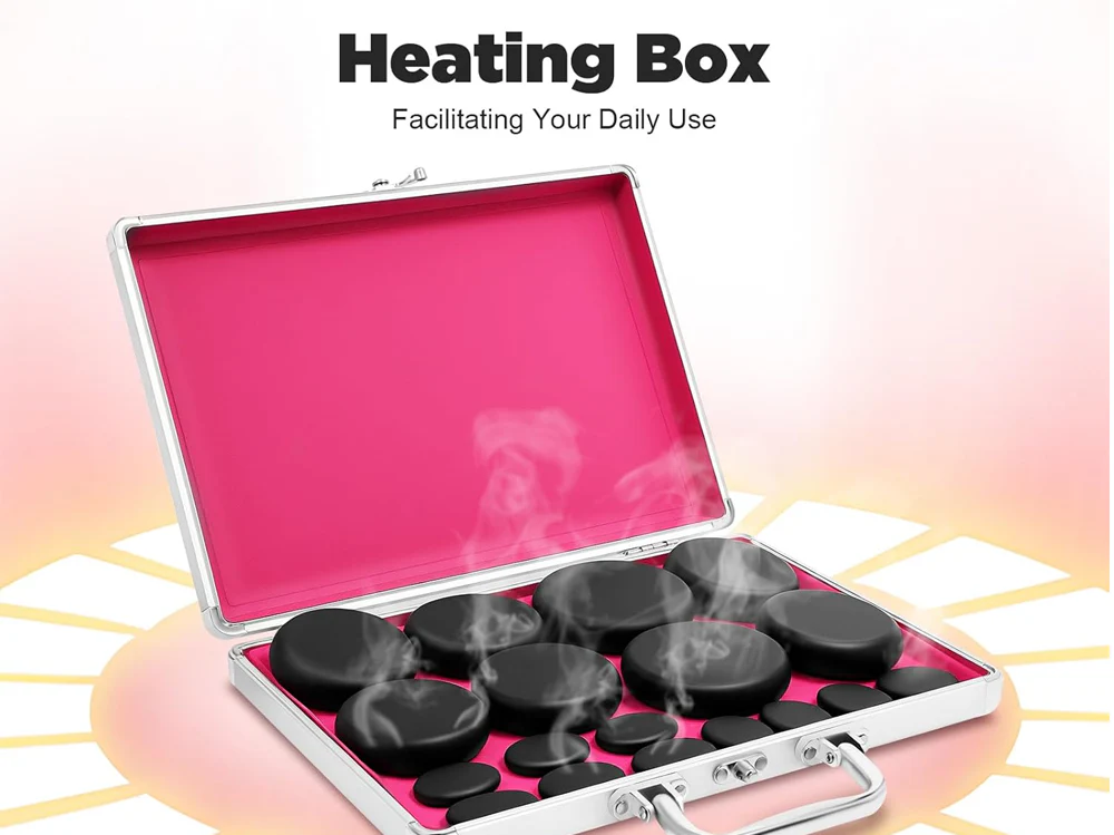 Hot Stones Massage Set with Warmer Set of 16 Pcs - Image 10