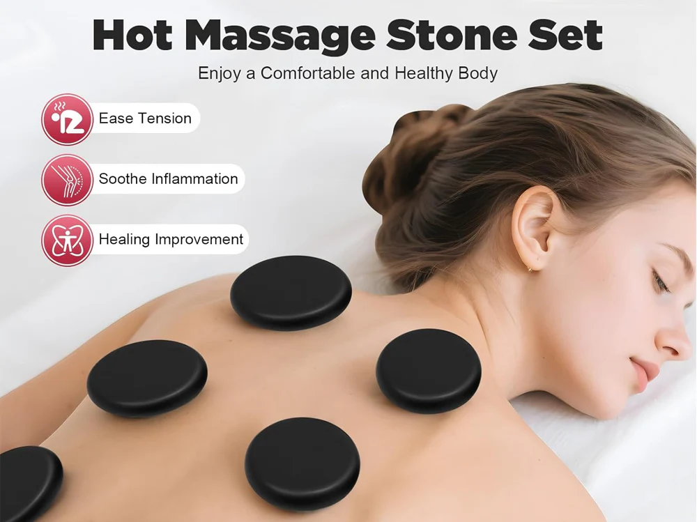 Hot Stones Massage Set with Warmer Set of 16 Pcs - Image 9