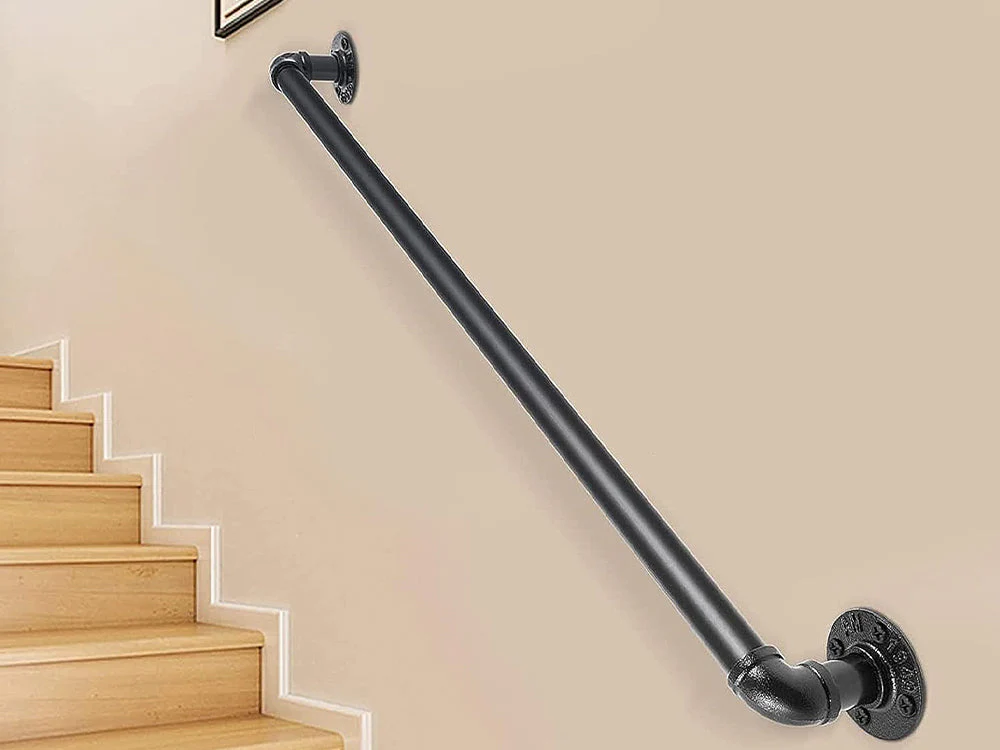 Industrial Pipe Stair Handrail 120CM - Image 3