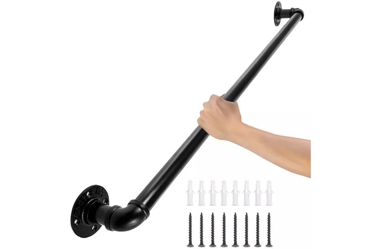 Industrial Pipe Stair Handrail 120CM - Image 4