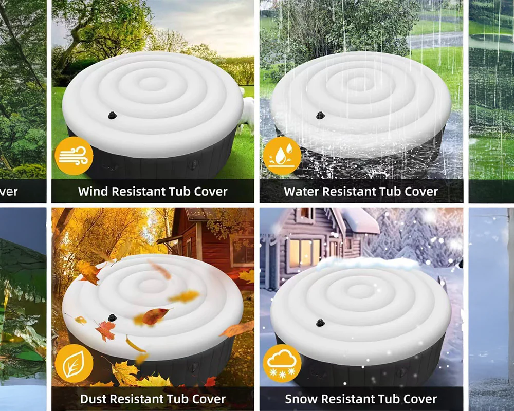 Inflatable Hot Tub Cover with Handle - Image 7