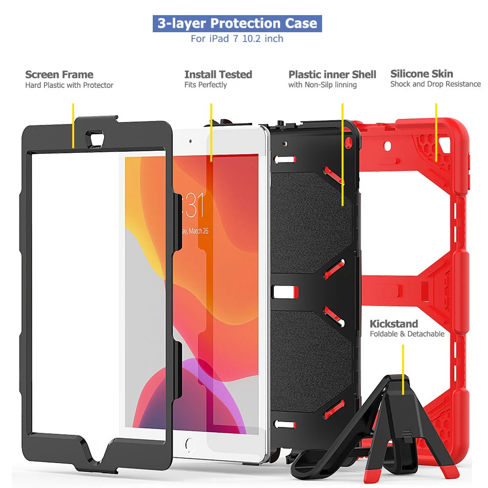 iPad 10.2 Case Rugged Shockproof Case - Image 4