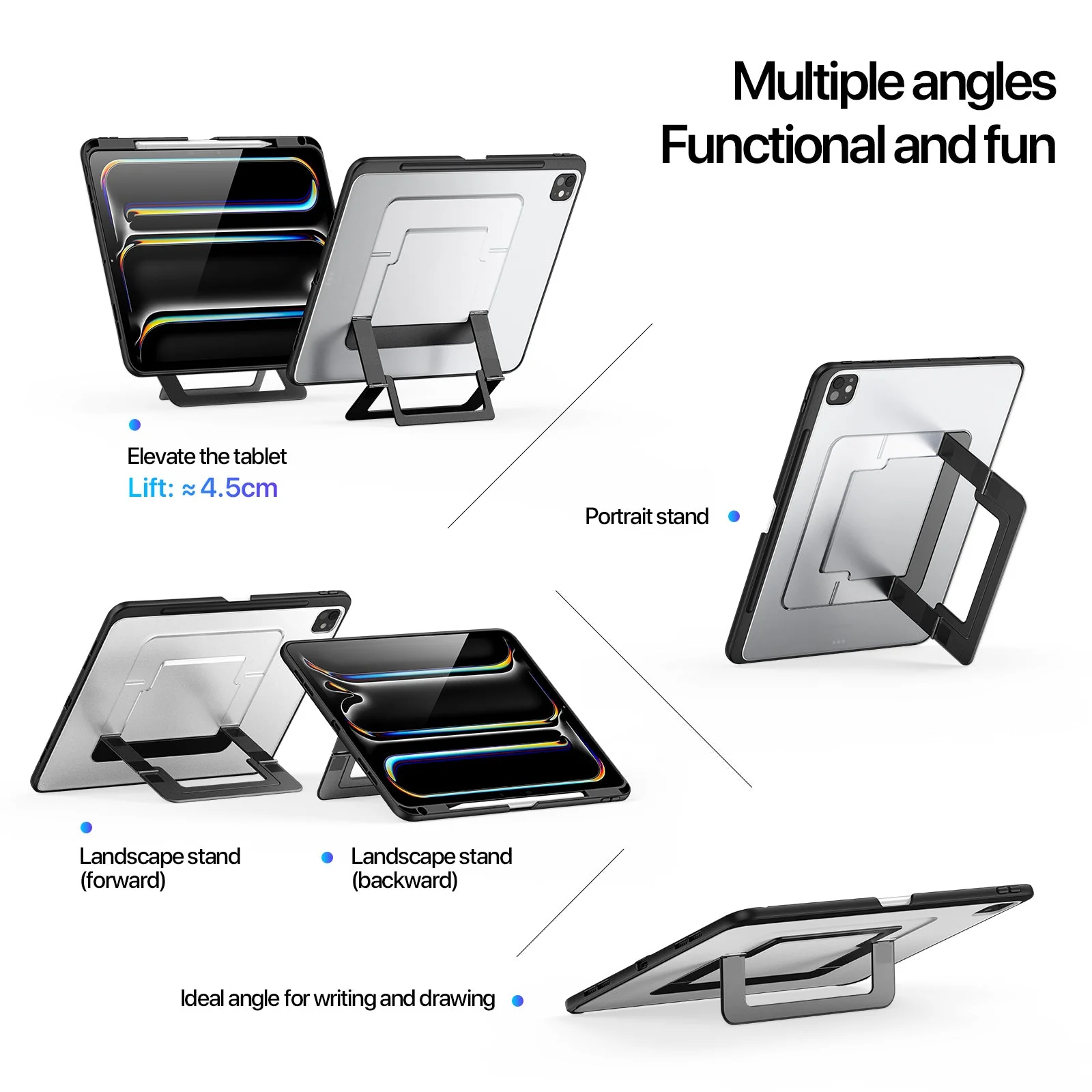 iPad Pro 13 2024/2025 Back Stand Case with Pencil Holder - Image 5