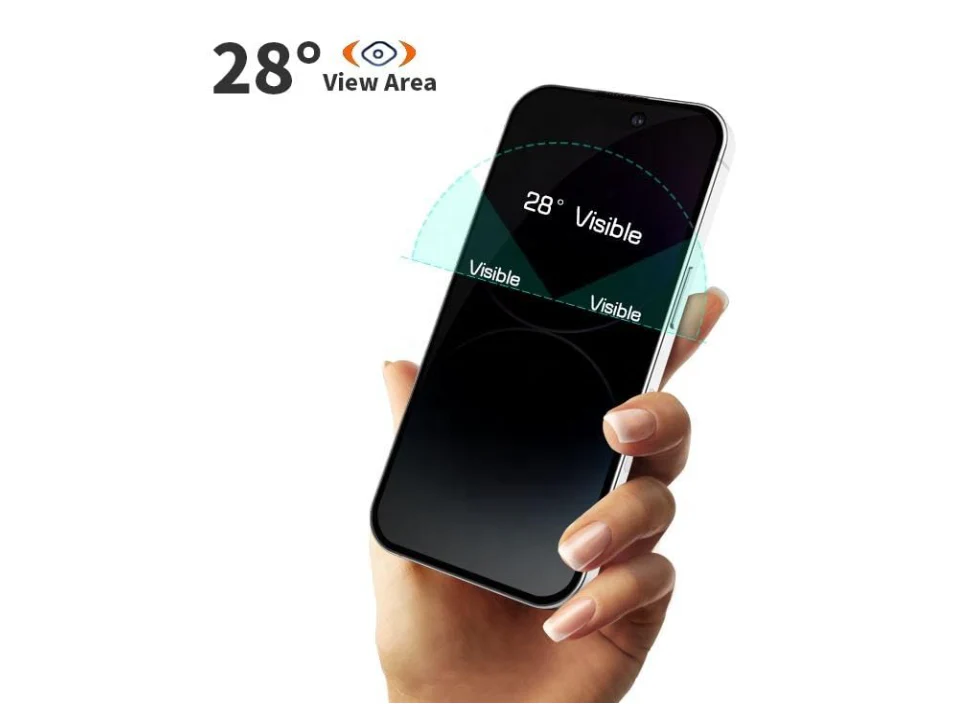 iPhone 12 Privacy Tempered Glass Screen Protector – 9H Anti-Spy - Image 3