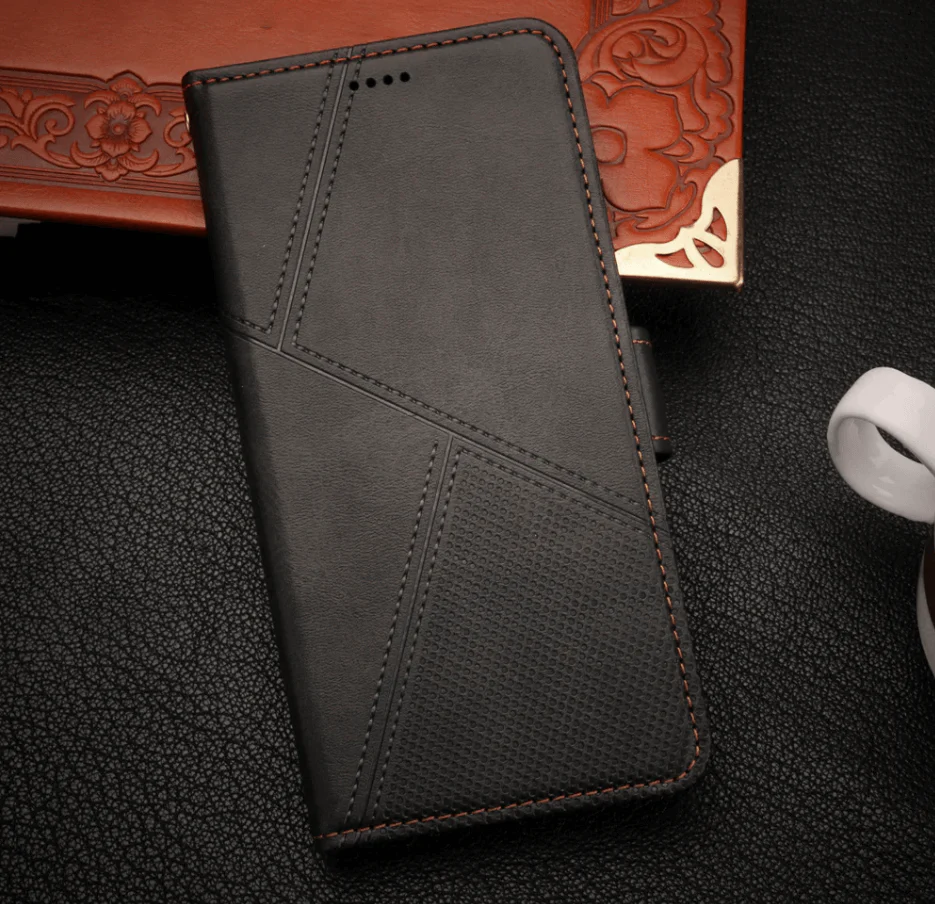 iPhone 13 Flip Wallet Case Cowhide Dot Pattern - Image 2