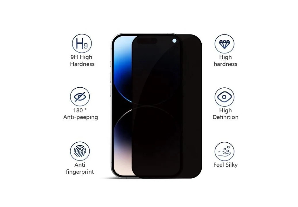 iPhone 13 Mini Glass Privacy Screen Protector (2 Pack) - Image 2