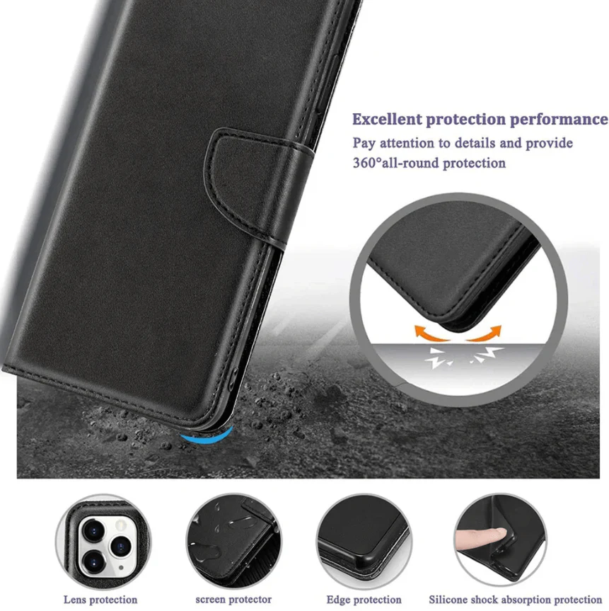 iPhone 13 Mini Wallet Case – Slim Leather Flip Cover - Image 2