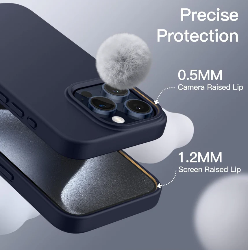 iPhone 14 Pro Max Silicone Case – Soft Protective Cover (Black, Blue, Red) - Image 8