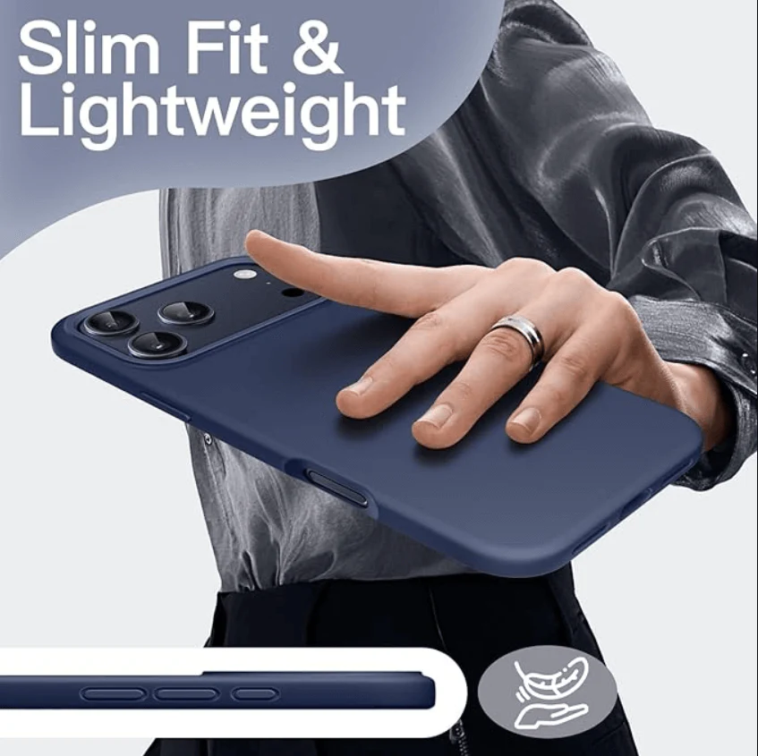 iPhone 17 Pro Max Navy Blue Silicone Case – Soft Protective Cover - Image 5