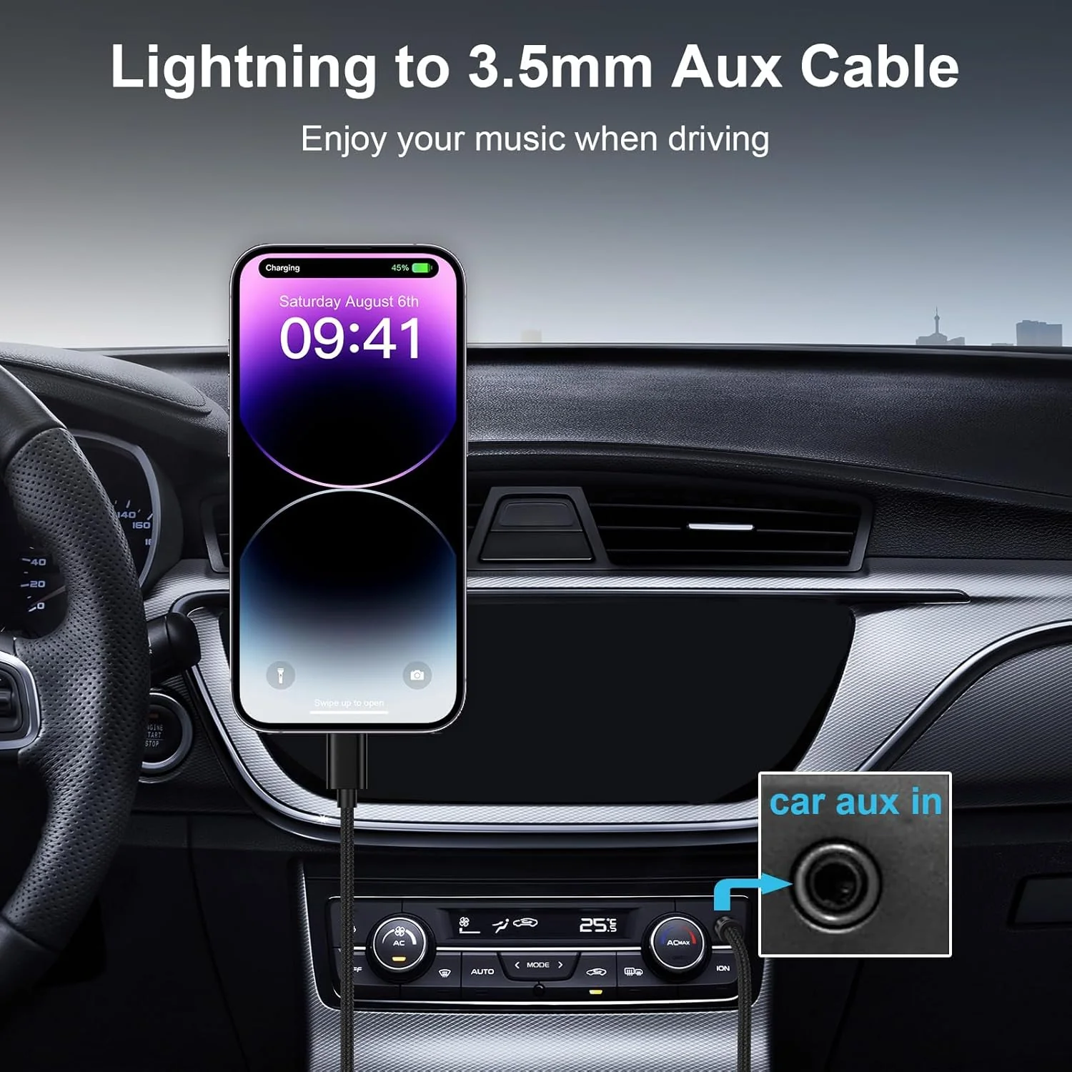 iPhone Lightning to AUX Cable 1m - Image 7