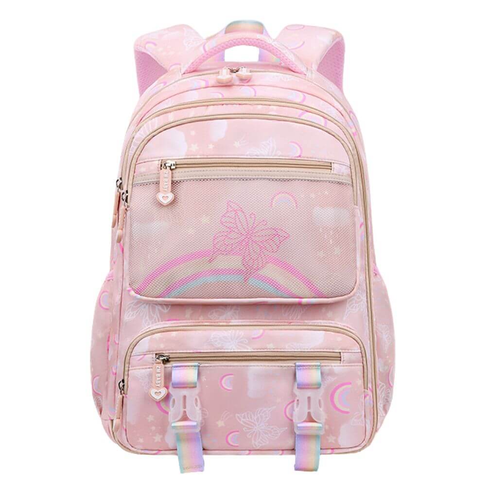 kids Backpack & Girls School Bags | Rainbow Butterfly | Pink & Purple - Image 10