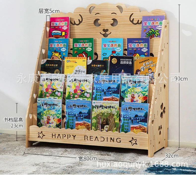 Kids Bookshelf Book Rack Stand Bookcase - Image 5