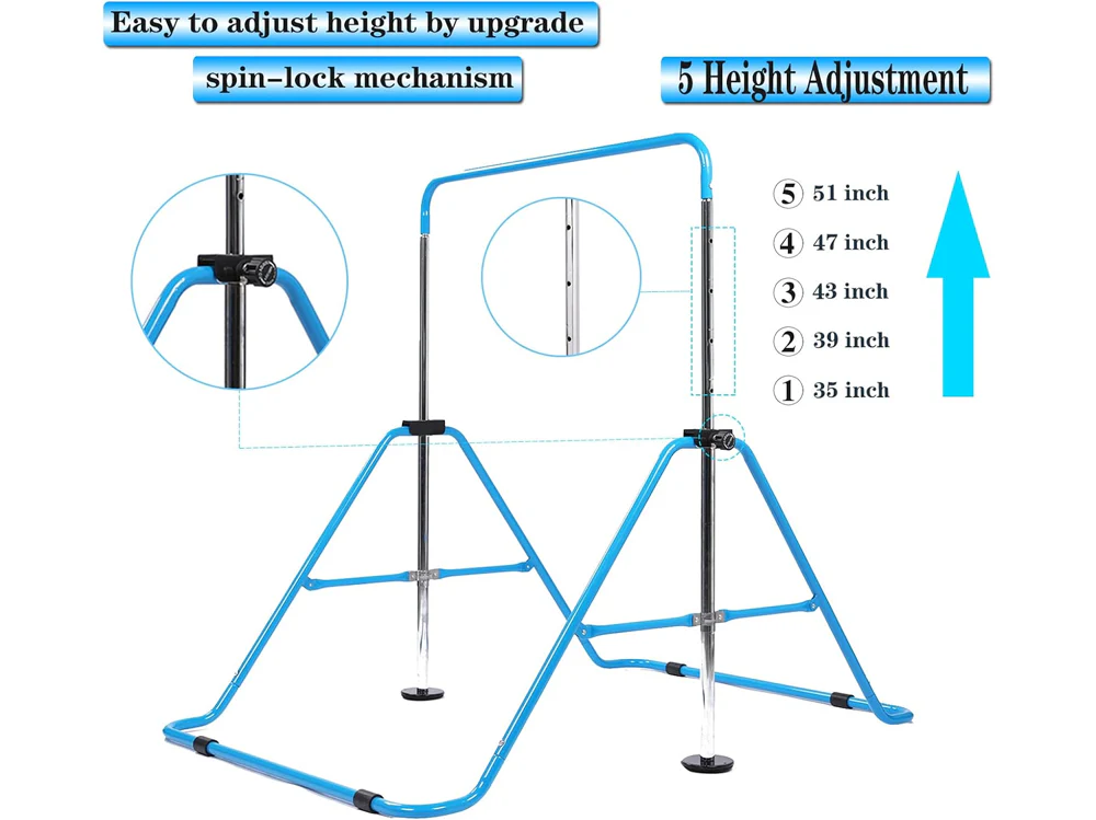 Kids Gymnastic Bar Horizontal High Bar For Home Gym Training - Image 17