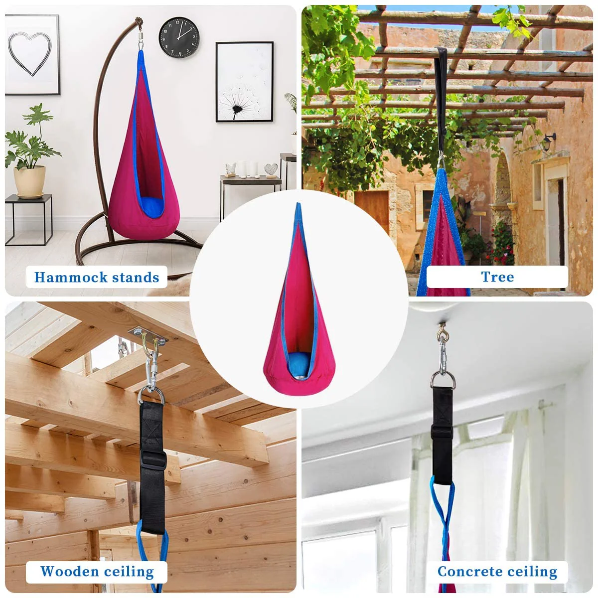 Pod Swing Chair Tent Hanging Seat Hammock - Image 7