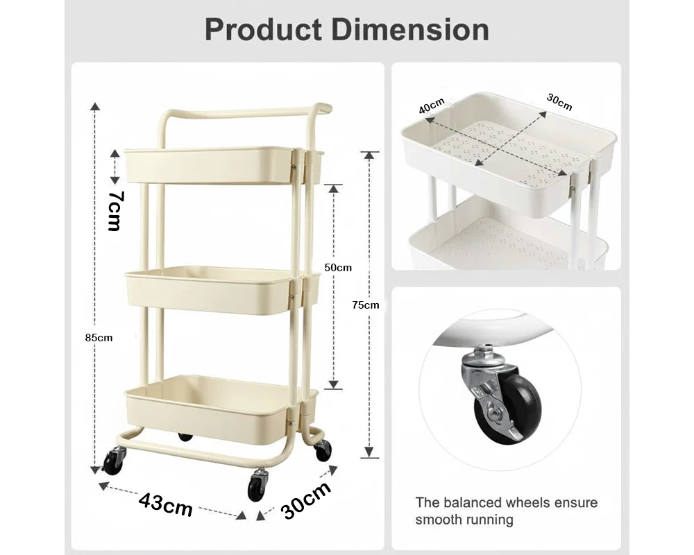 Kitchen Storage Trolley - Image 3