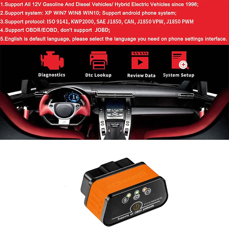 KONNWEI OBD2 Bluetooth Scanner KW903 - Image 12