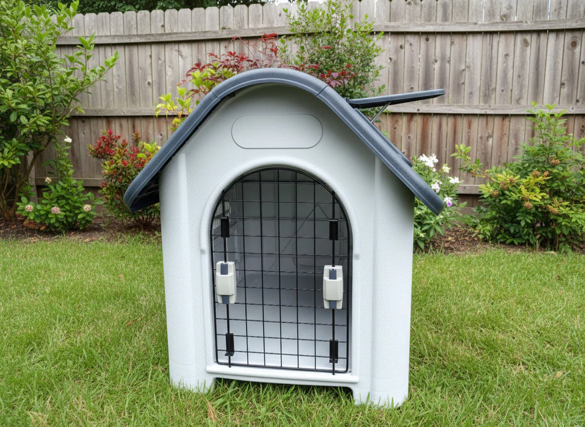 Large Dog House with Window- Dark Green - Image 2