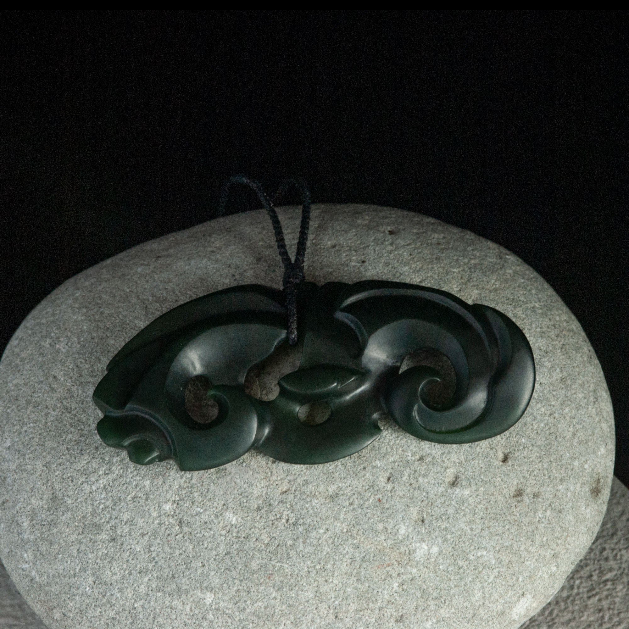 Large Freeform Jade Koru Flow by Nick Balme Pendant - Image 3