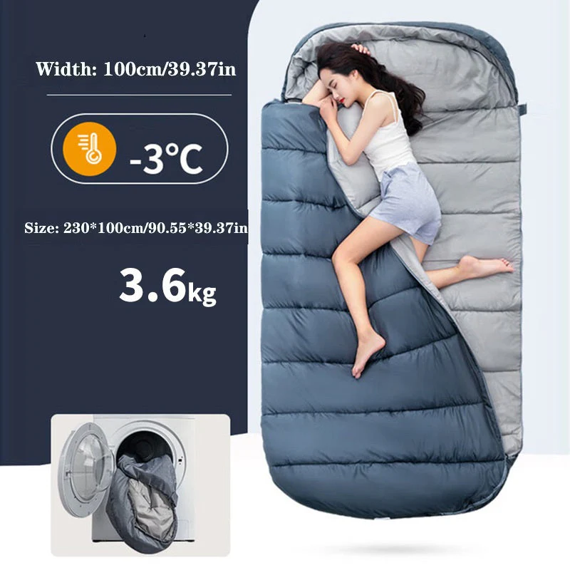 Large Rectangular Sleeping Bag – 230 x 100 cm, Ideal for Camping, Hiking, Picnic & Outdoor Use - Image 4