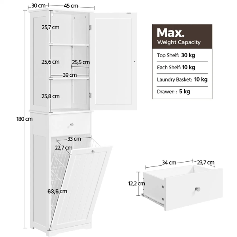 Laundry Hamper with Shelves - Image 5
