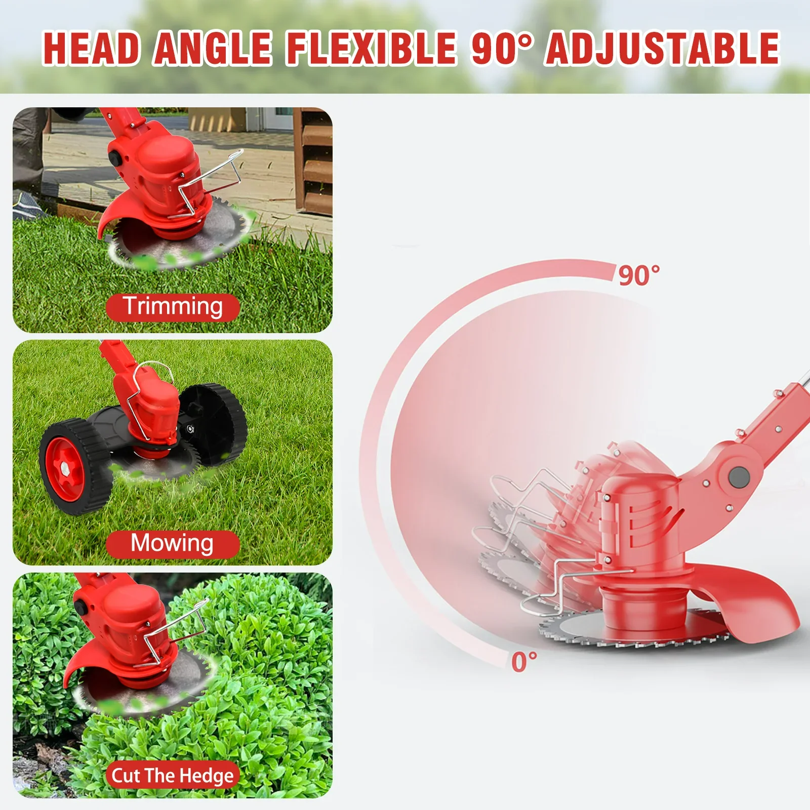 Lawn Mower Cordless Grass Trimmer Weed Eater - Image 11