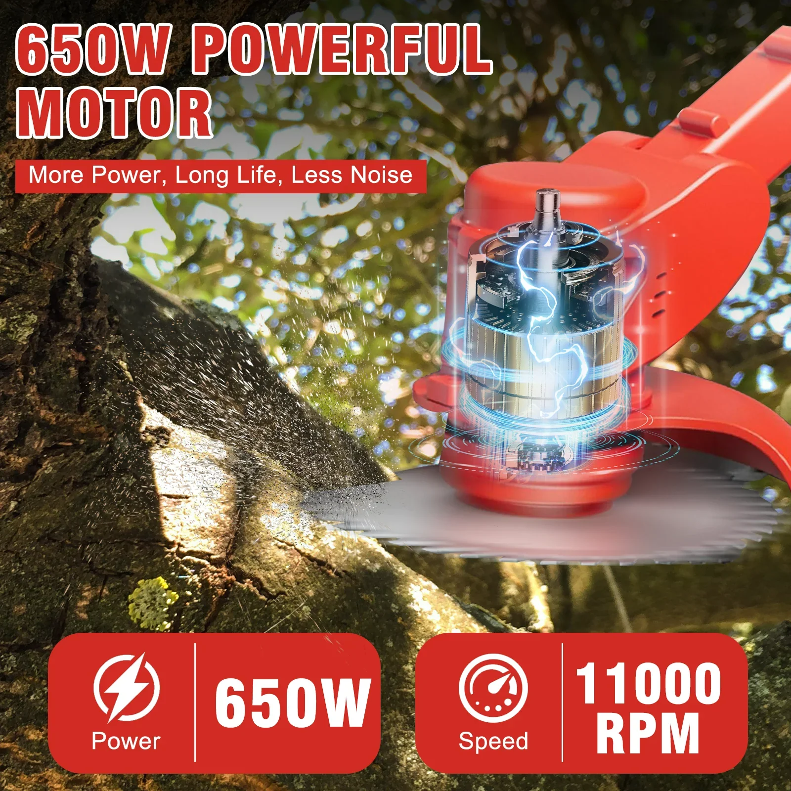 Lawn Mower Cordless Grass Trimmer Weed Eater - Image 7