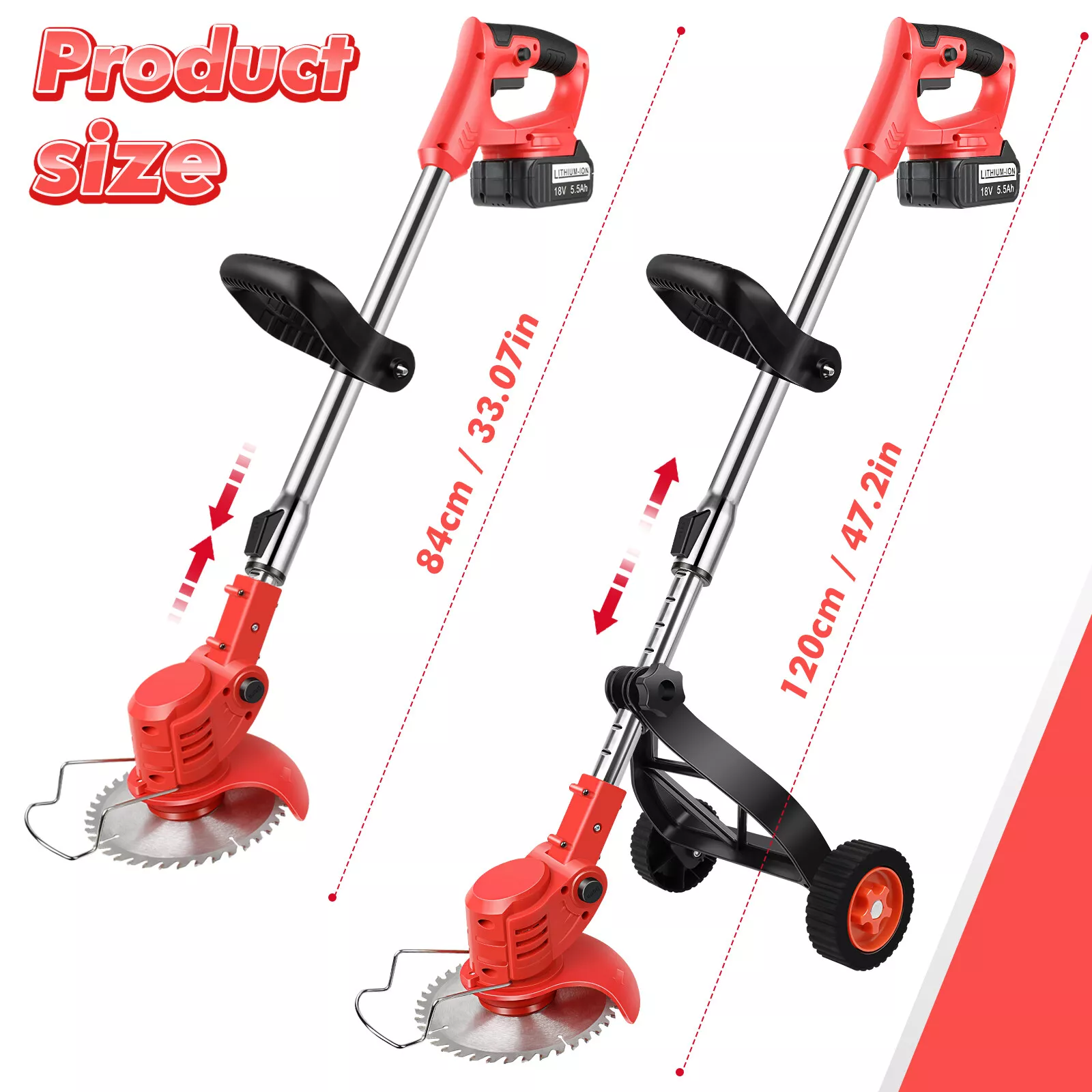 Lawn Mower Cordless Weed Cutter Garden Trimmer - Image 8