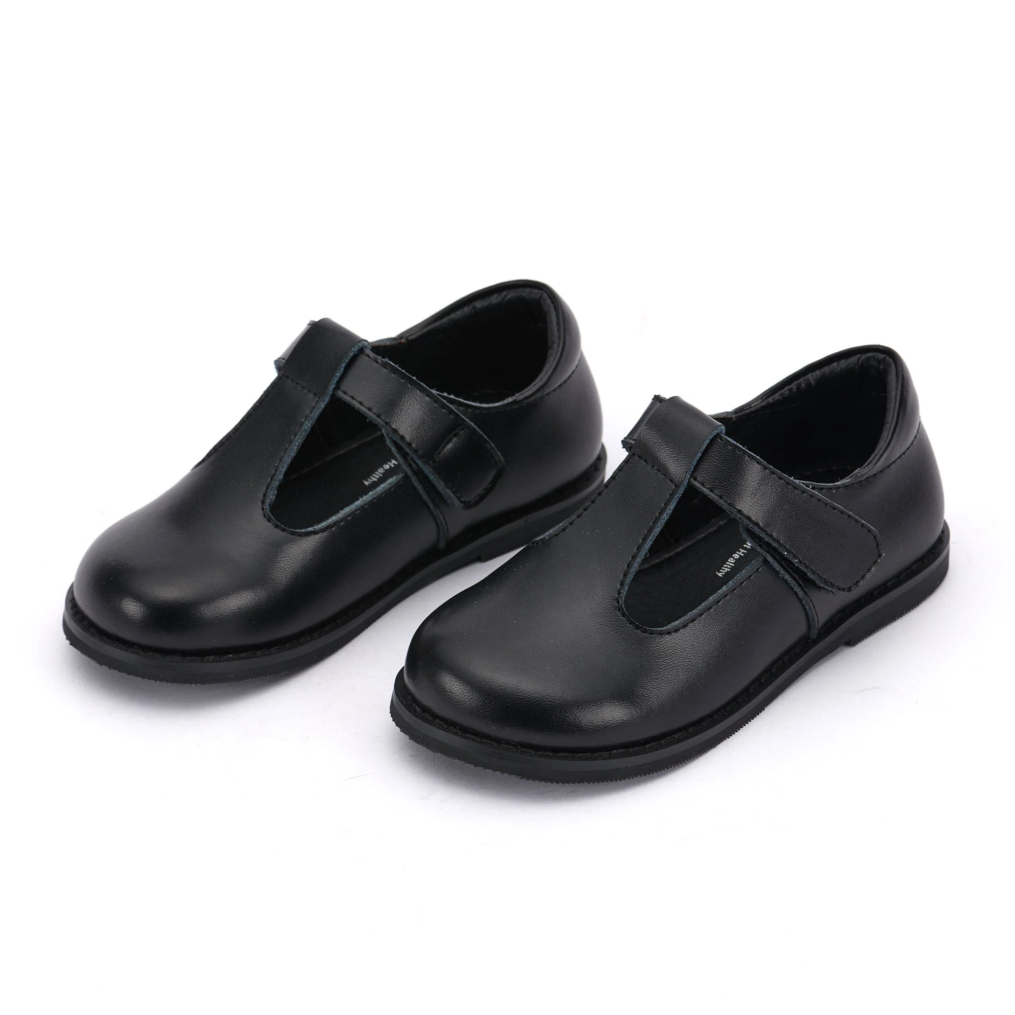 Happy Kid Girls School Shoes, Premium Black Leather, Classic T-Bar with Velcro Strap, Durable Everyday Wear - Image 8