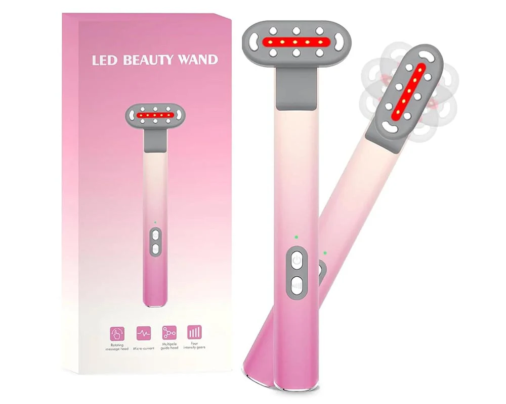 LED Face Wand Light Device with Facial Massager - Image 8