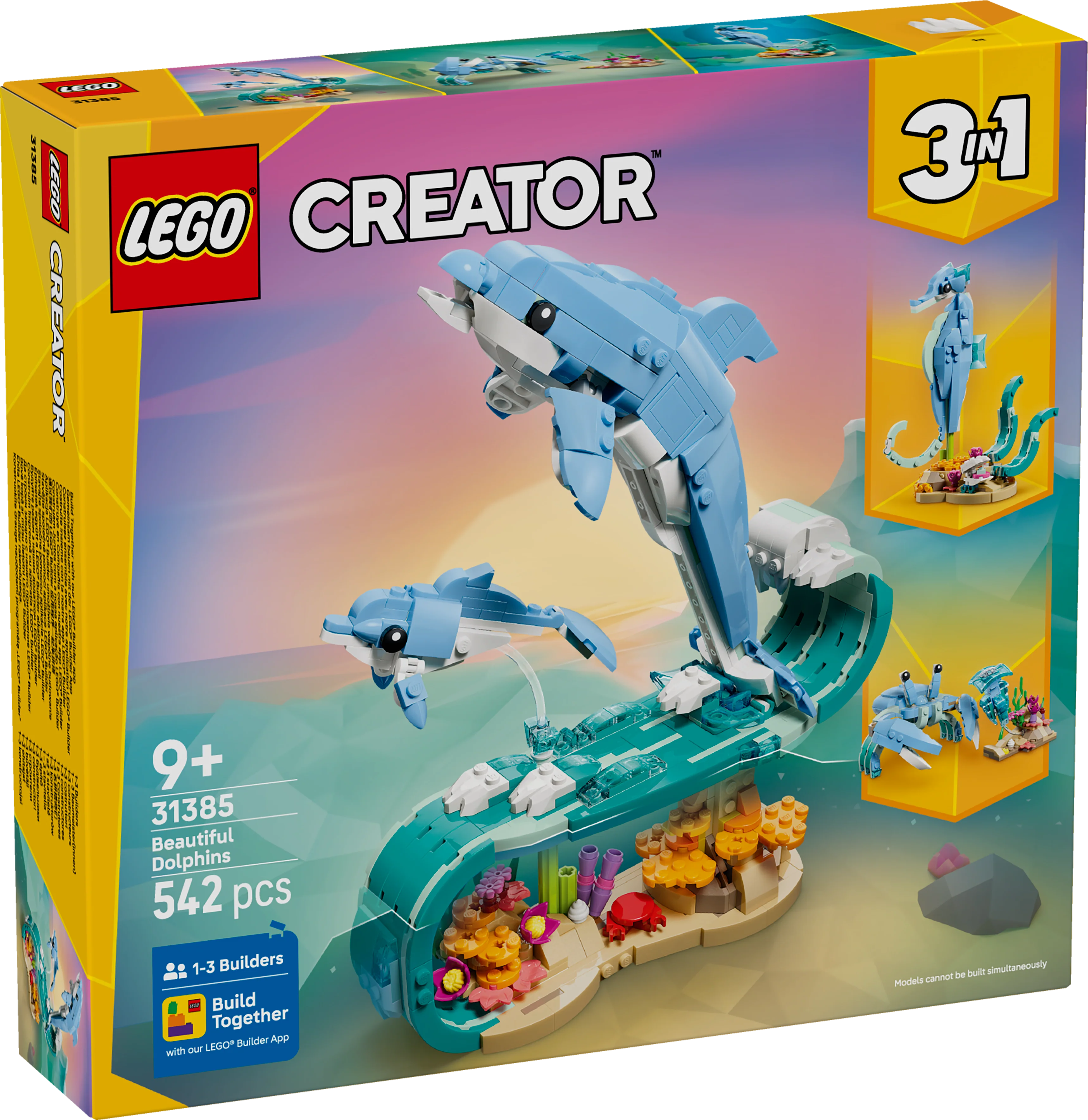 LEGO Creator: Sea Animals: Beautiful Dolphins (31385) - Image 2