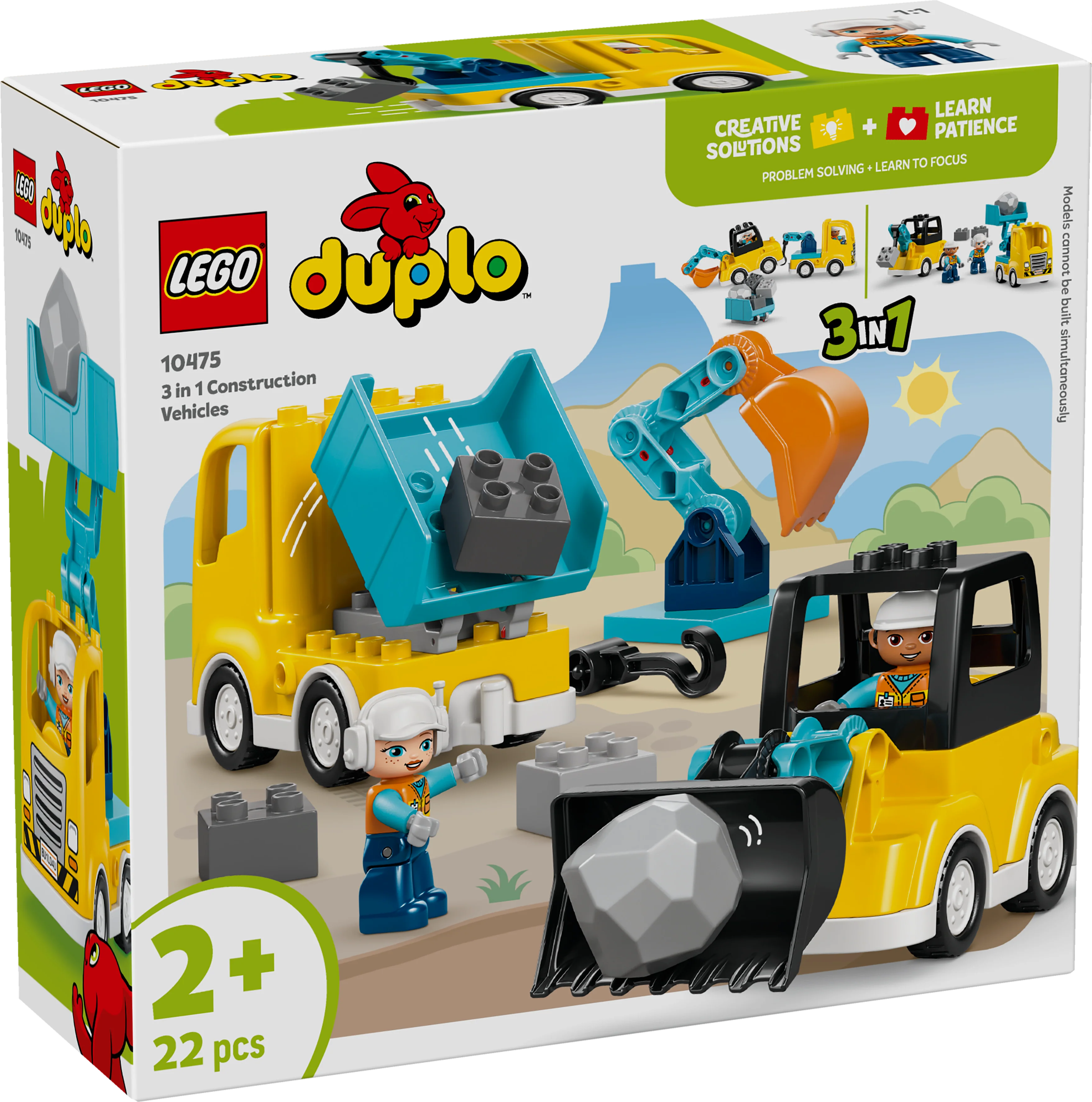 LEGO DUPLO: Town 3 in 1 Construction Vehicles (10475) - Image 2