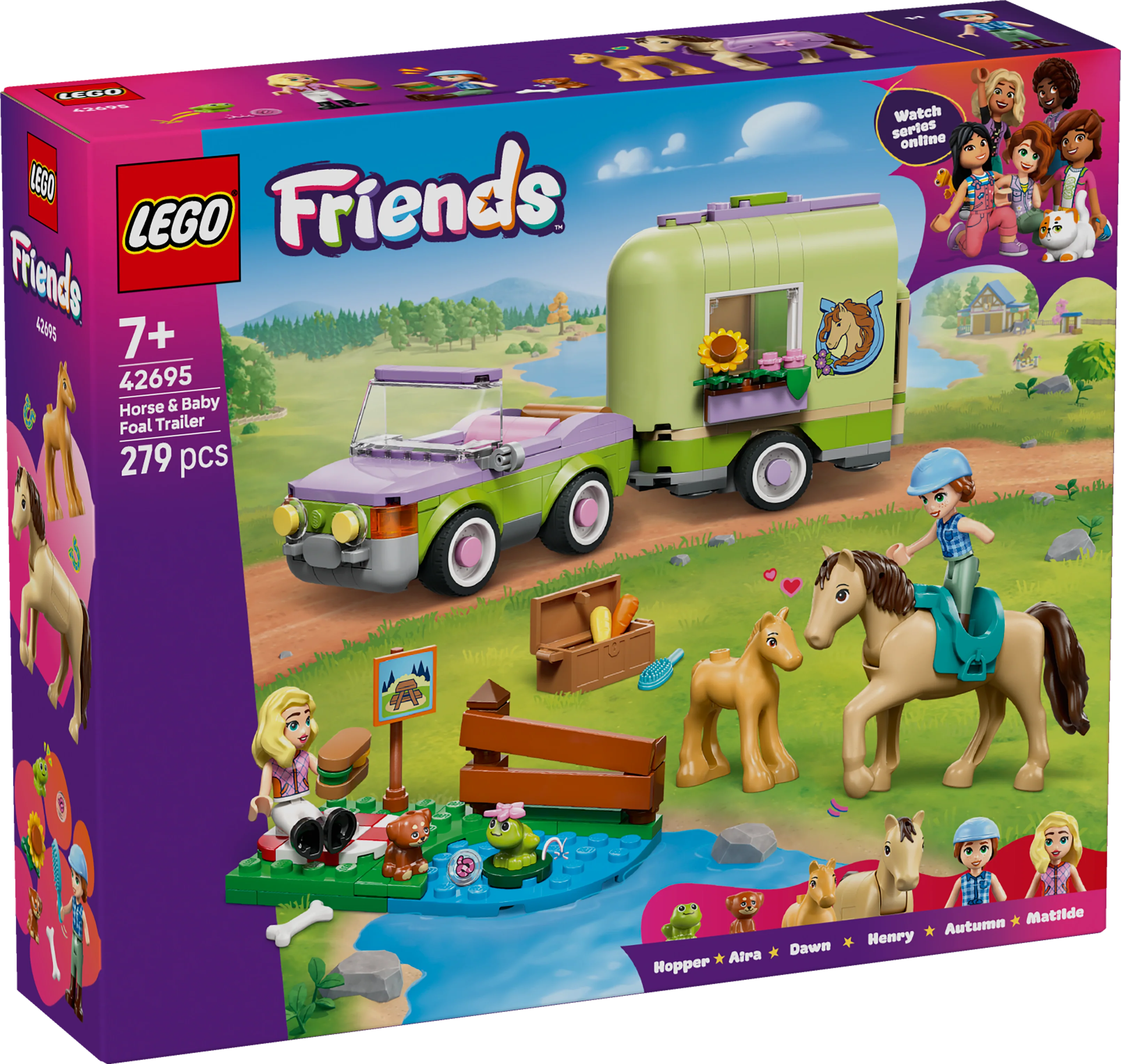 LEGO Friends: Horse and Baby Foal Trailer (42695) - Image 2