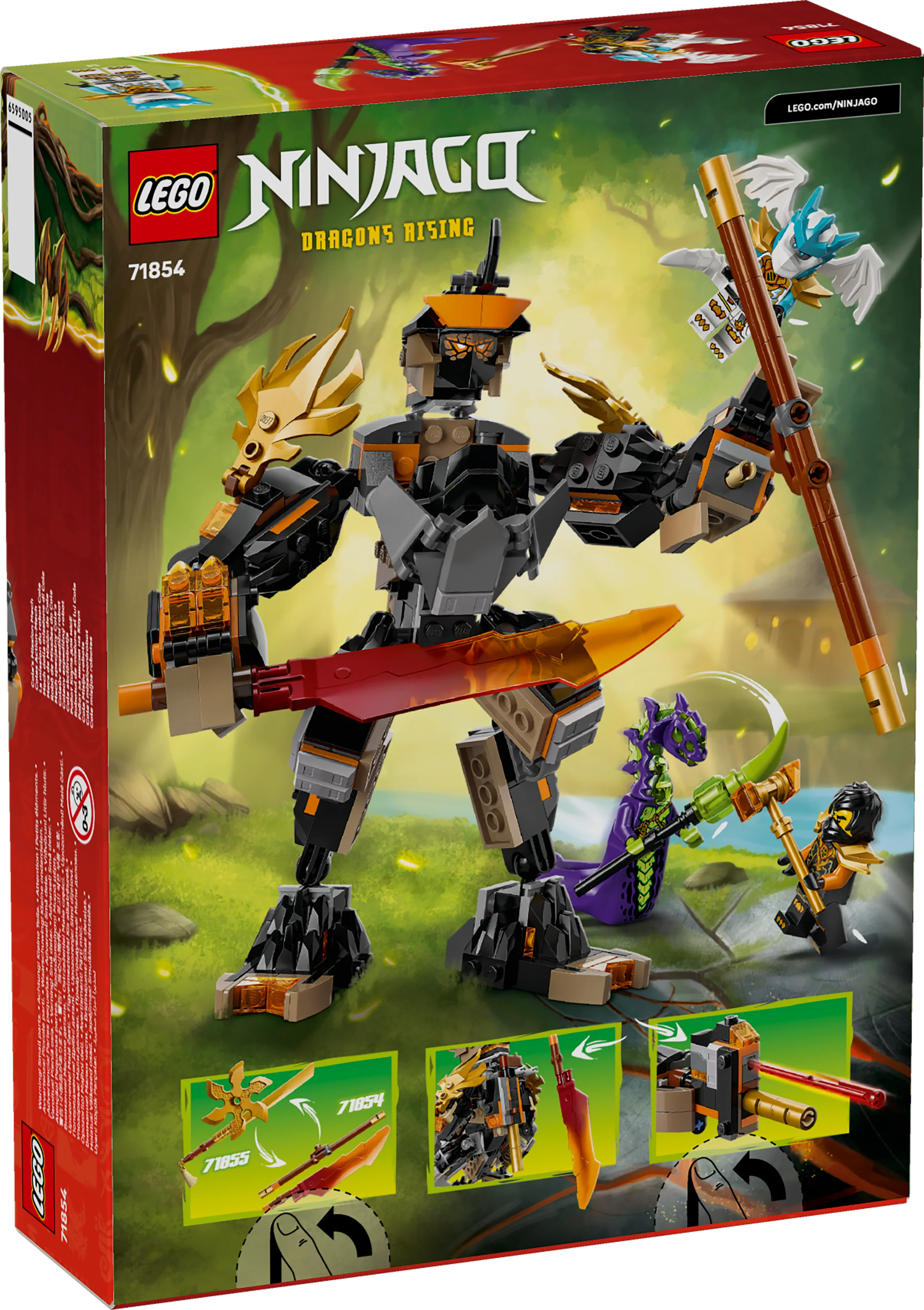 LEGO NINJAGO: Coles Mission Mech and Dragon Zane (71854) - Image 3