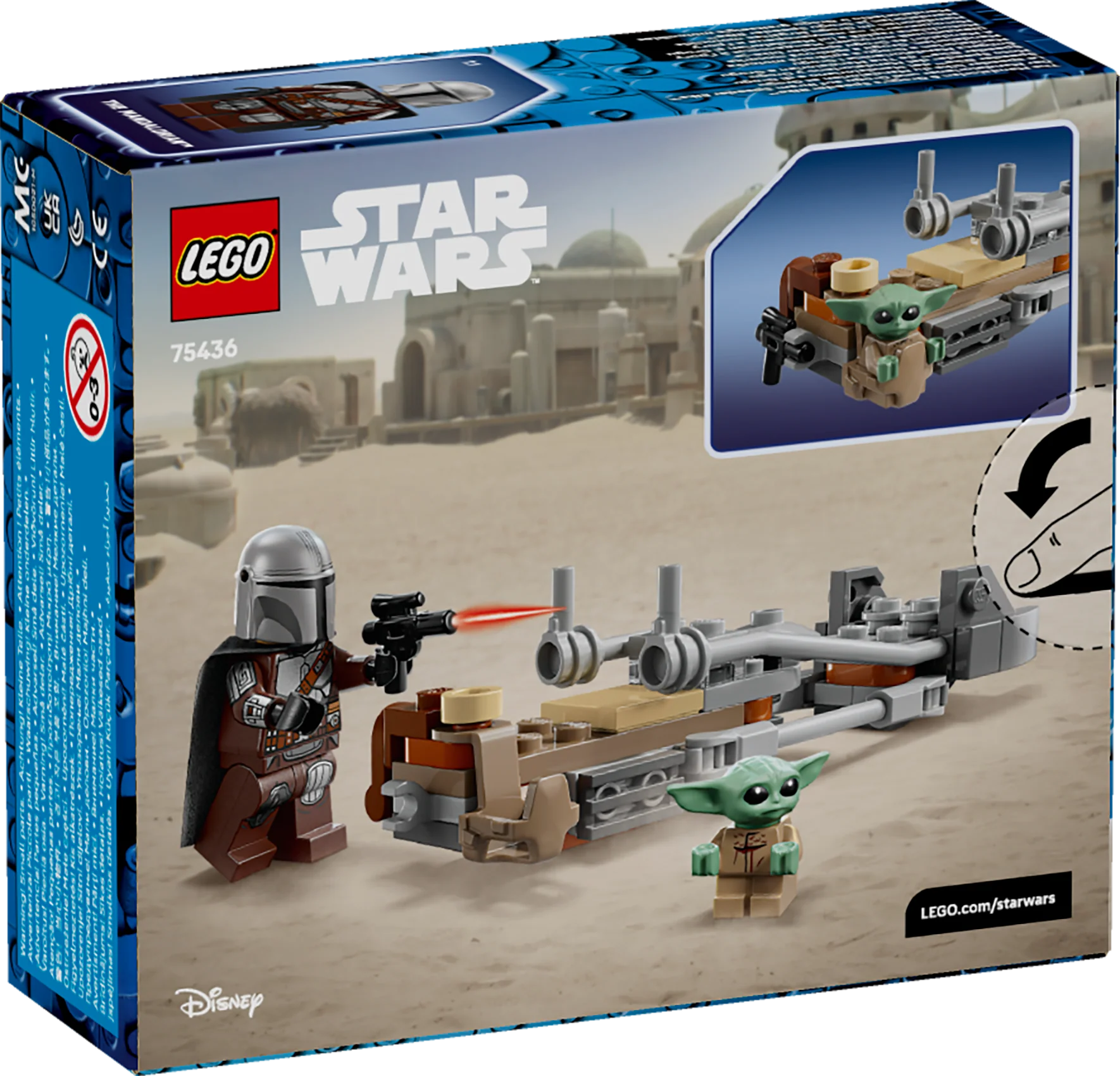 LEGO Star Wars: The Mandalorian and Grogus Speeder Bike (75436) - Image 3