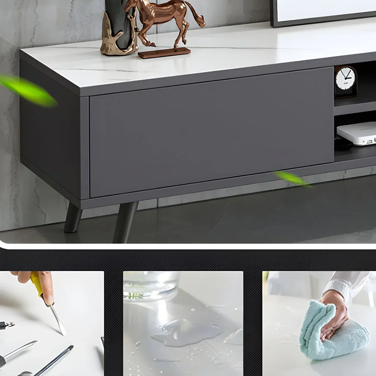 Living Room TV Cabinet Consoles Cabinet Entertainment Unit - Image 6