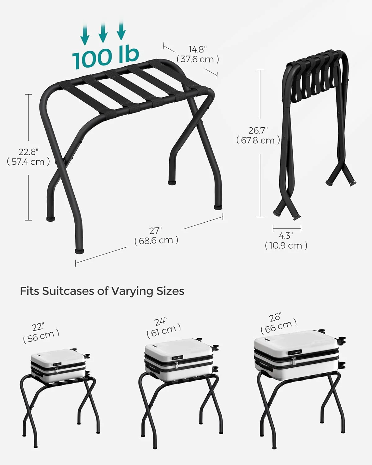 Luggage Rack Suitcase Stand (Set of 2) - Image 5