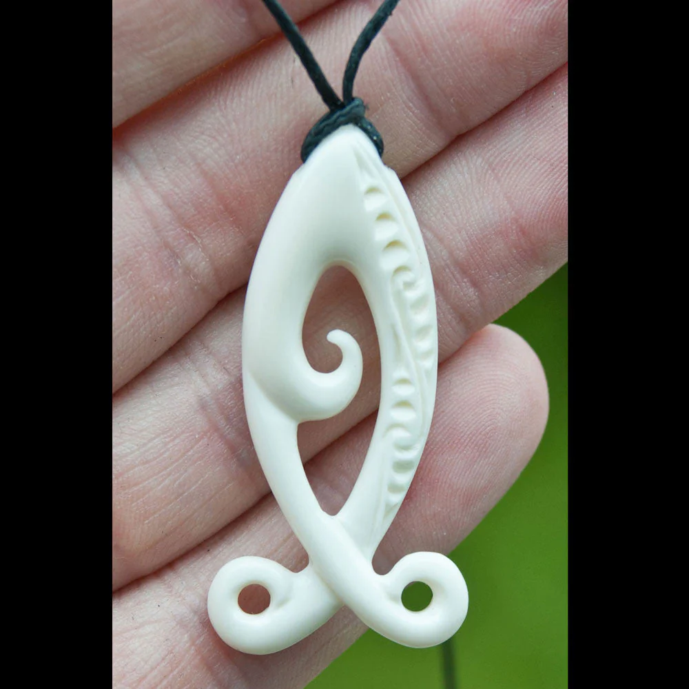 Maori Style Christian Fish Pendant - Image 2