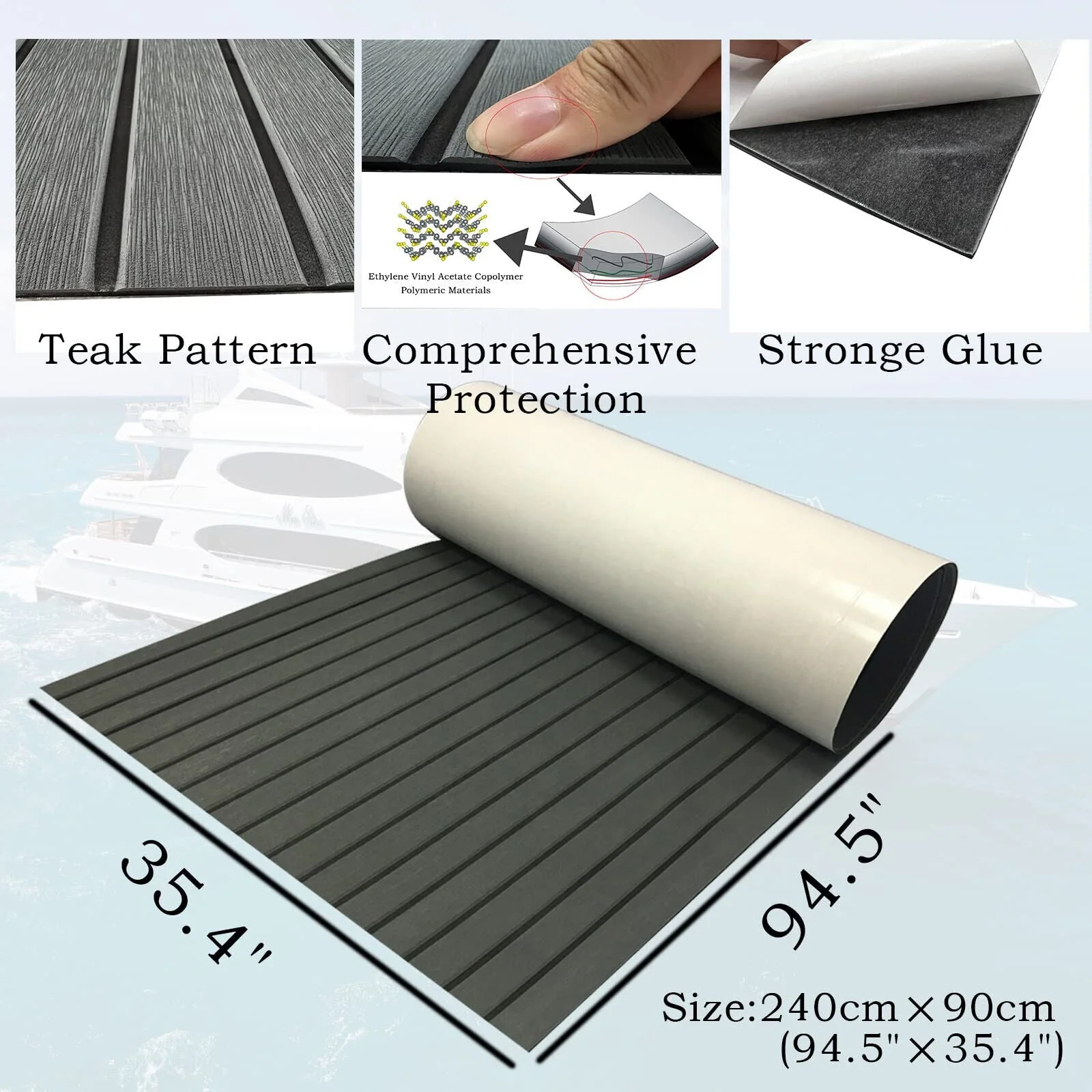 Marine Carpet Teak Boat Flooring Mat EVA - Image 14