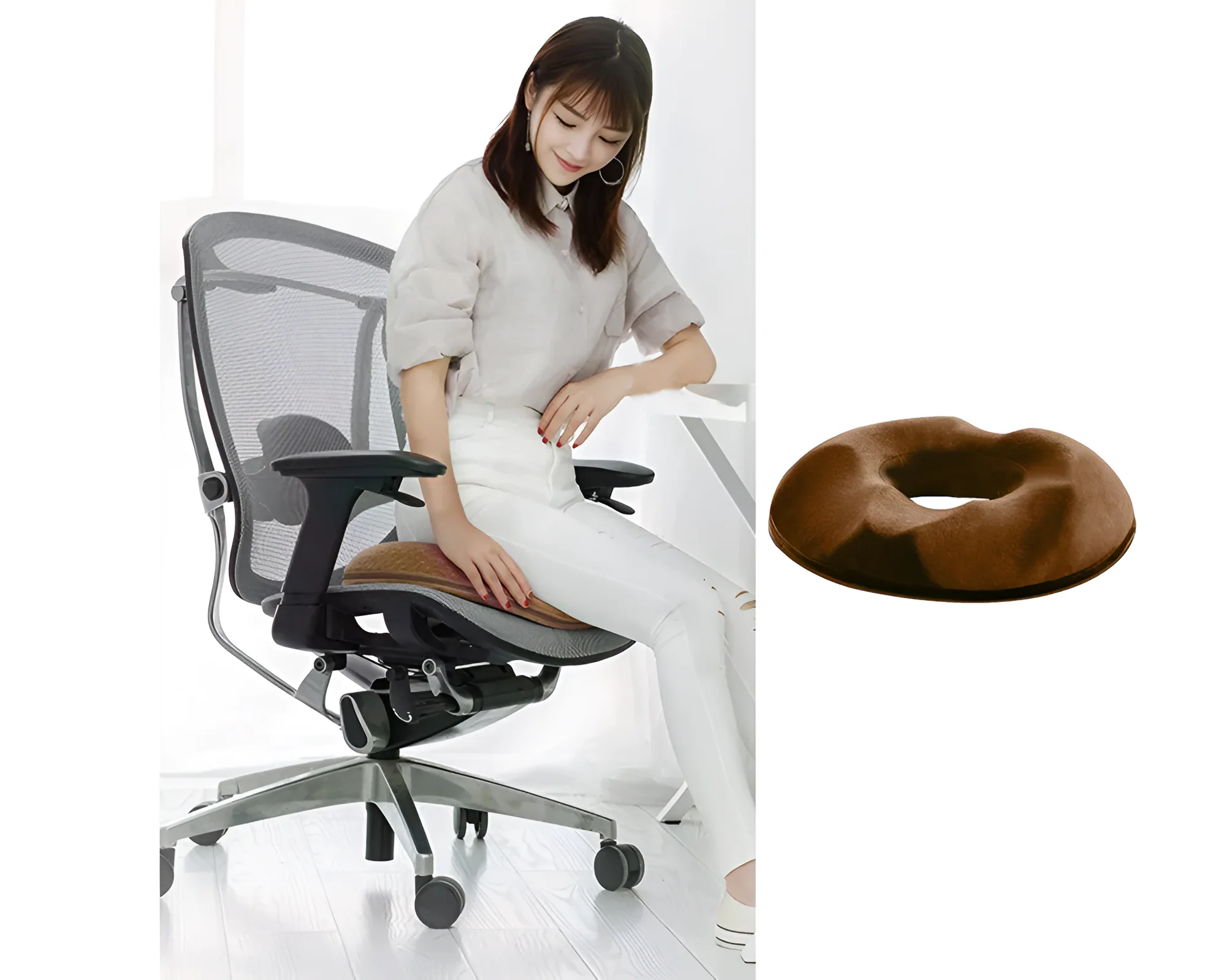 Memory Foam Donut Seat Cushion Pillow - Image 4