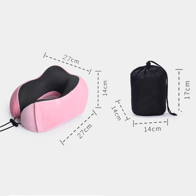 Memory Foam Neck Pillow, 360-Degree Head Support Comfortable Airplane Pillow B - Image 2