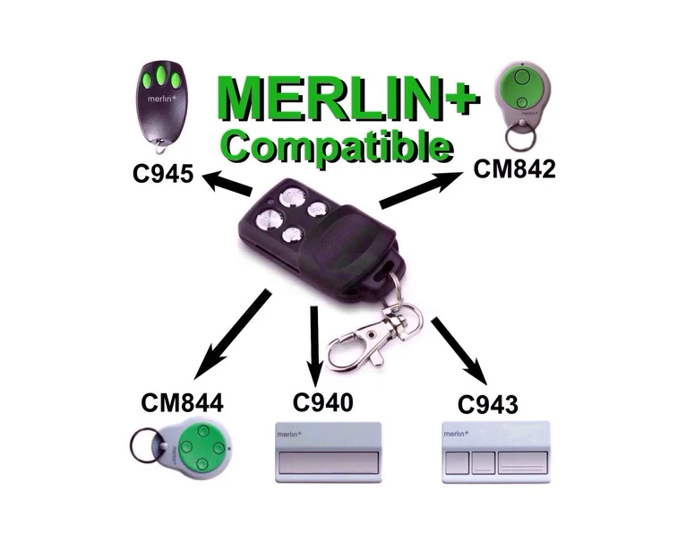 Merlin + Garage Door Remote CM842 CM844 C940 C945 Replacement - Image 3