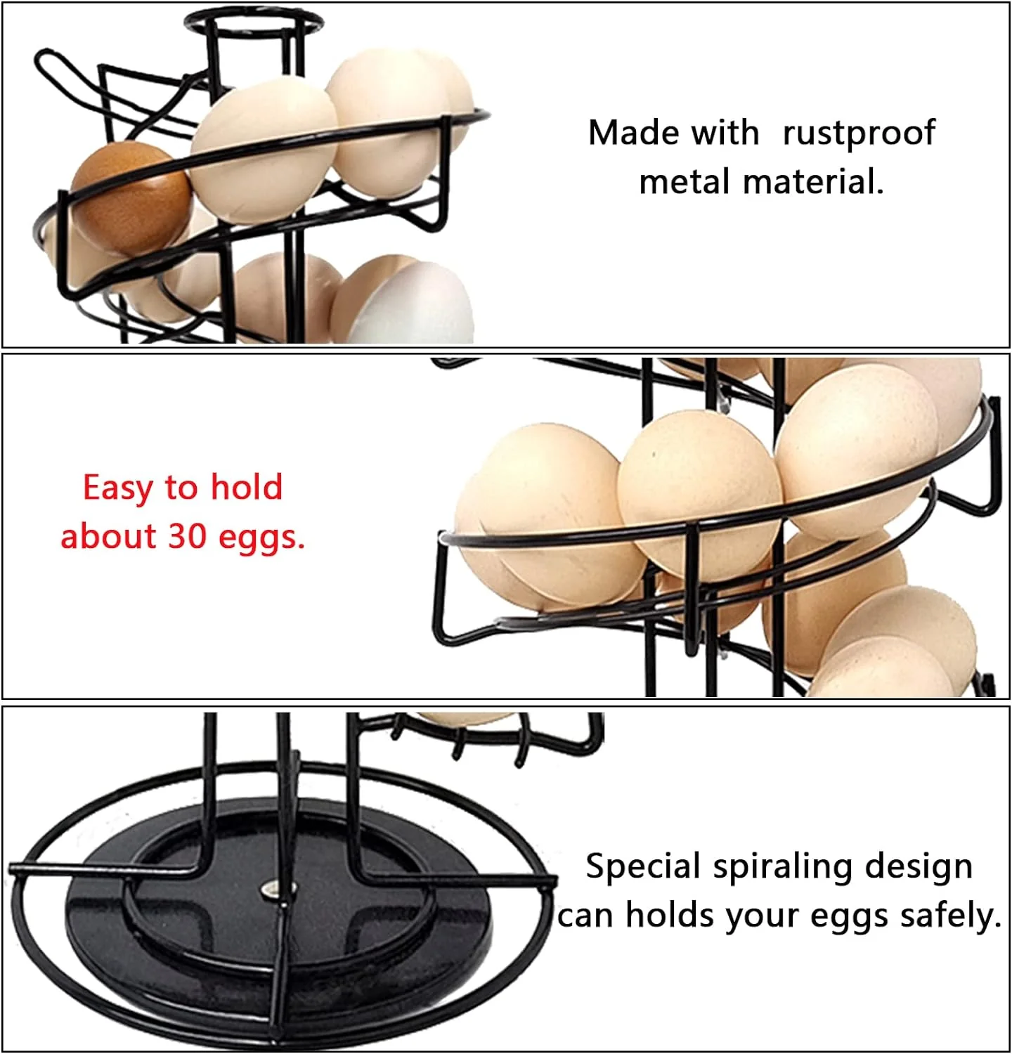 Metal Egg rack storage Skelter Dispenser Rack, Storage Display Rack - Image 5