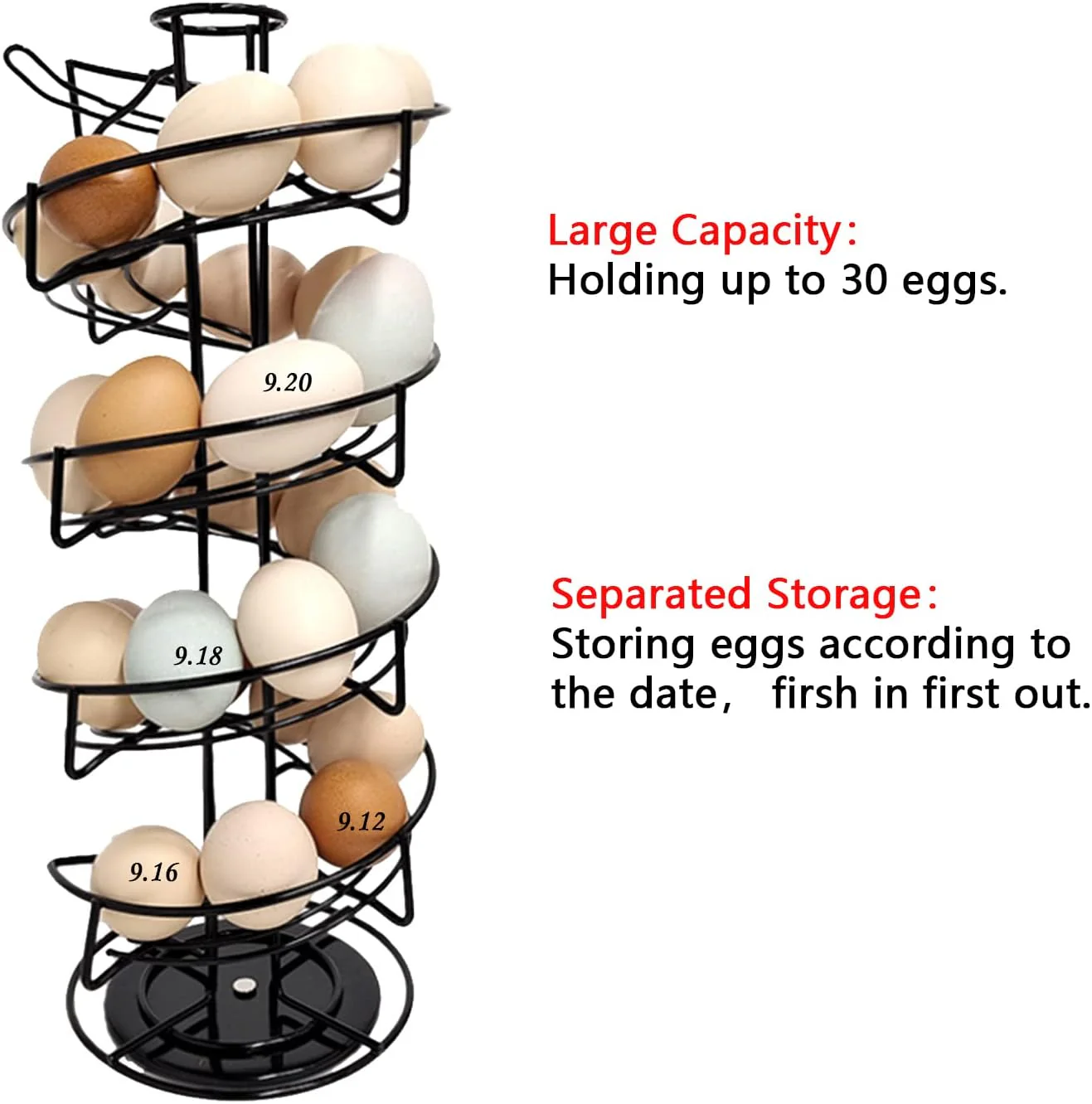 Metal Egg rack storage Skelter Dispenser Rack, Storage Display Rack - Image 6