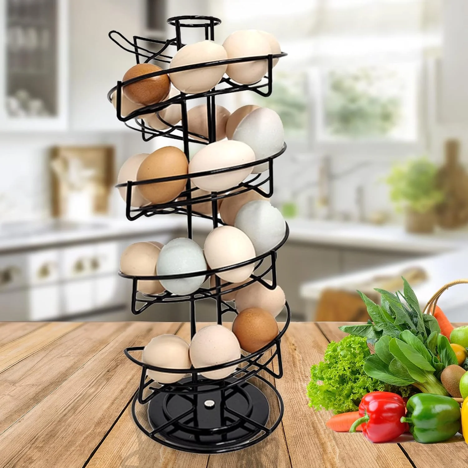 Metal Egg rack storage Skelter Dispenser Rack, Storage Display Rack - Image 8