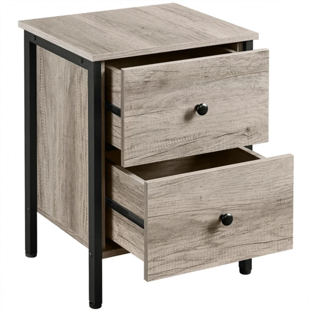 Metal-Framed Side Table with 2 Drawers - Image 3