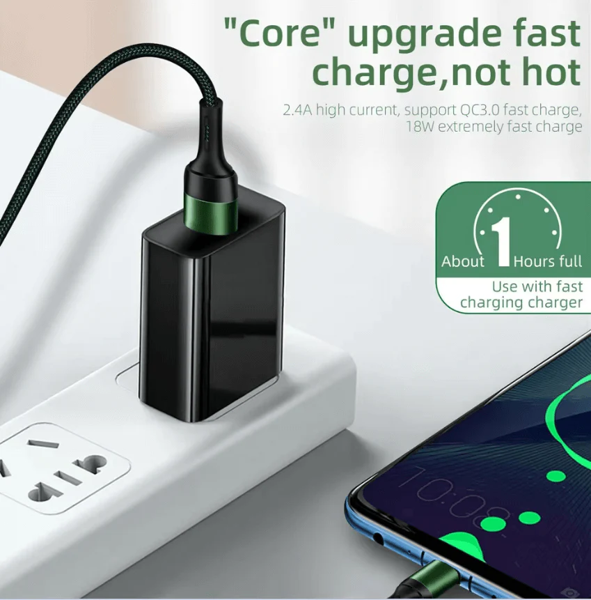Micro USB Nylon Braided Cable – Fast Charging & Data Sync - Image 6