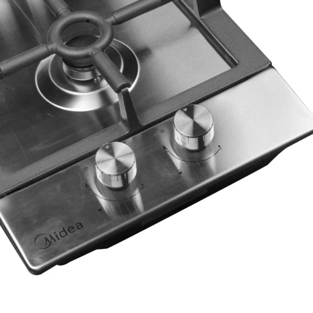 Midea 30cm 2 Burner Gas Hob Stainless Steel 30SB005 - Image 2