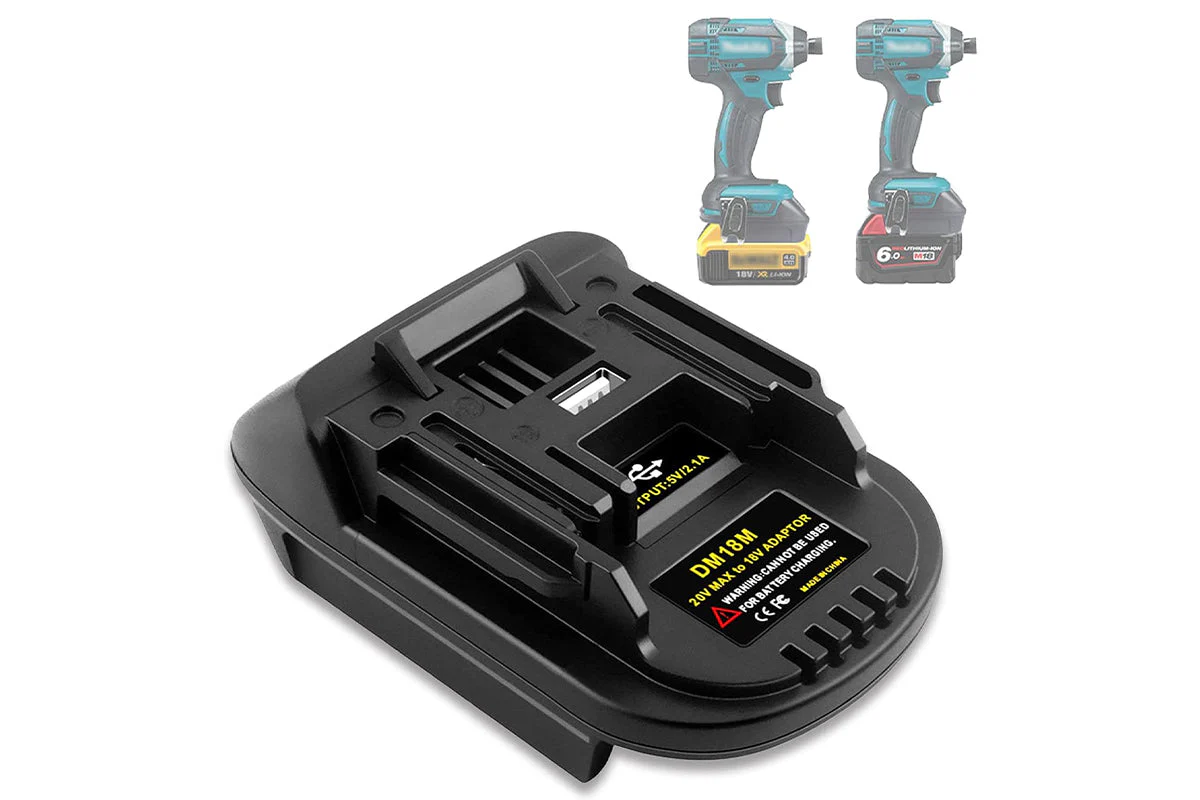 Milwaukee Dewalt To Makita Adapter 18V Lithium Compatible Replacement - Image 2