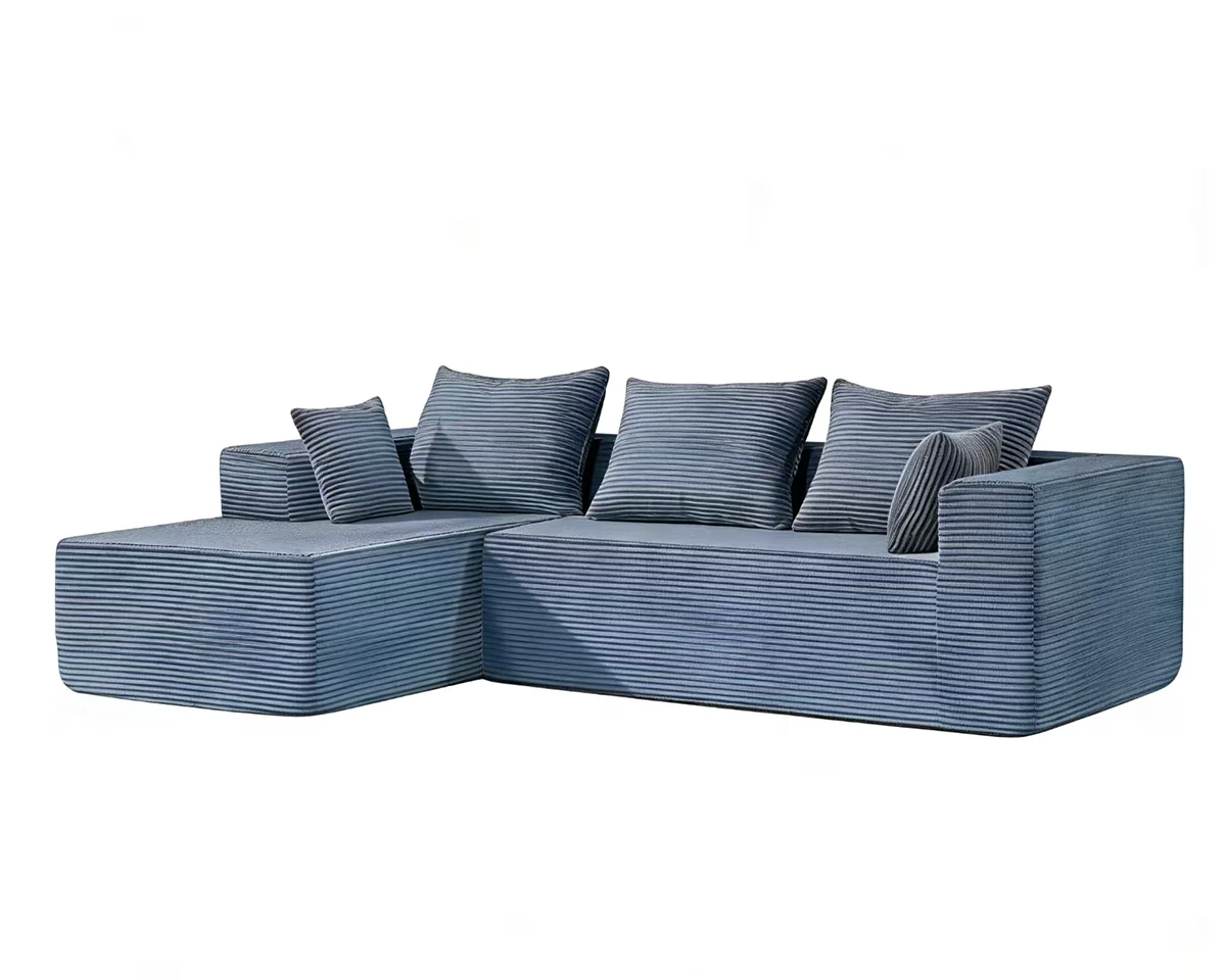 Modern Compressed L Shaped Sofa with Chaise - Image 9